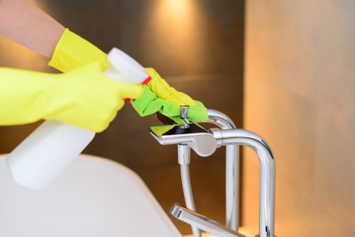 Cleaning of reception and shared areas in a Bow business premises