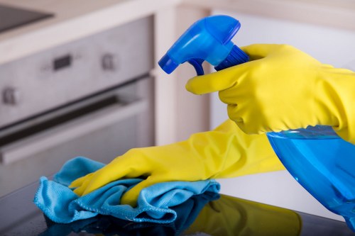 Local domestic cleaner working in a Bow apartment building