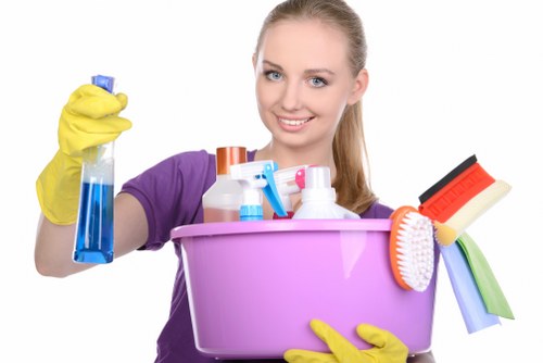 Cleaning staff reviewing chemical safety and risk controls